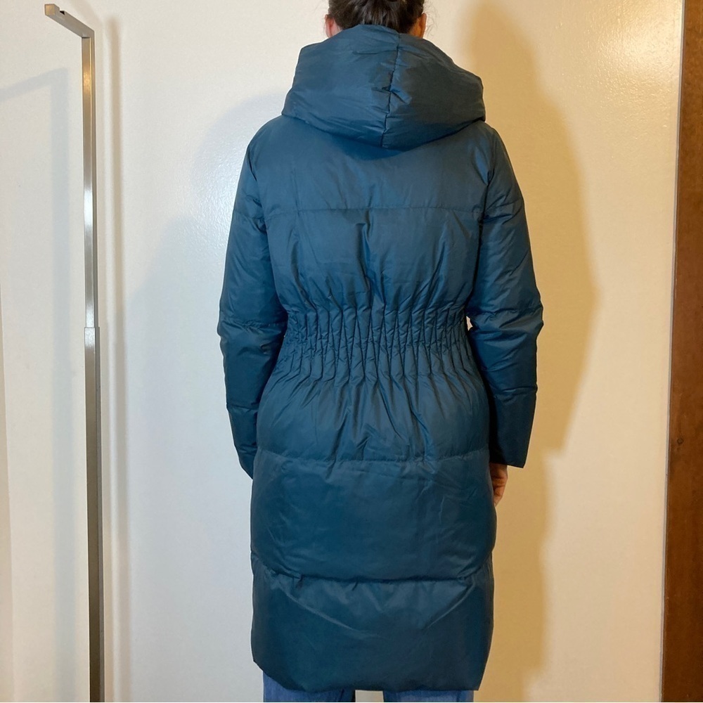 Garnet Hill drk teal down Puffer Coat Size XS - Picture 5 of 8